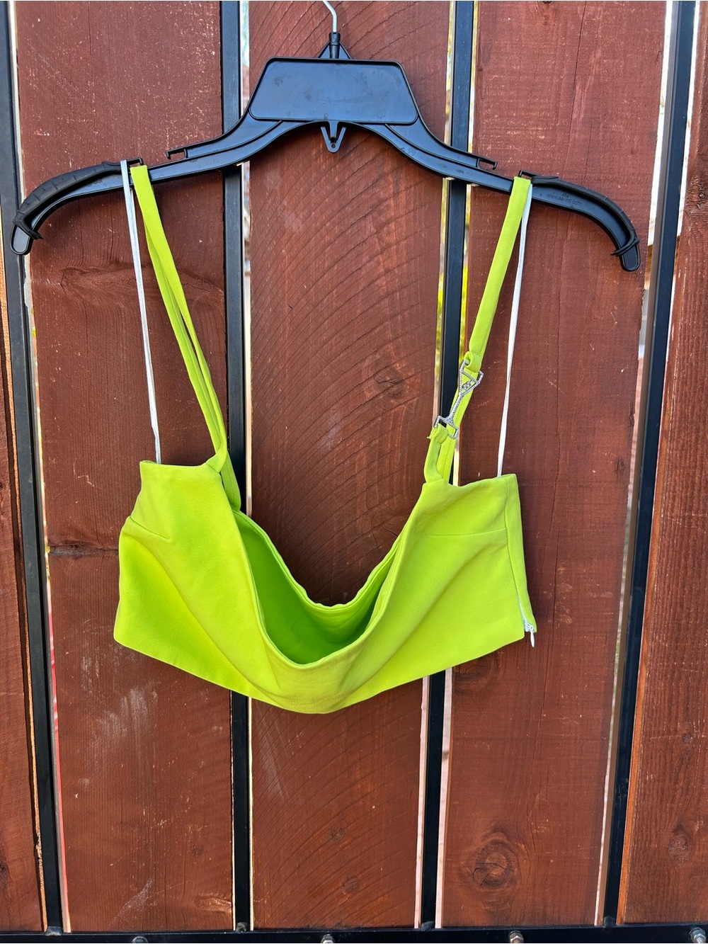 Retrofete Martini Crystal crop tank bralette in green